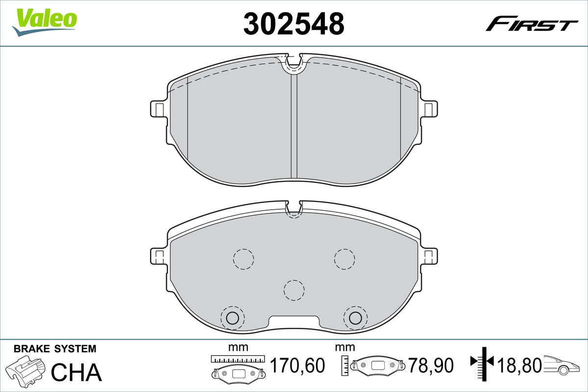 VALEO Fékbetét, mind 302548_VALEO